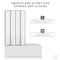 Anzzi 56 in. x 33 in. Accordion-Style Framed Chrome Bathtub Shower Door SD-AZ16-01CH - alternate 3